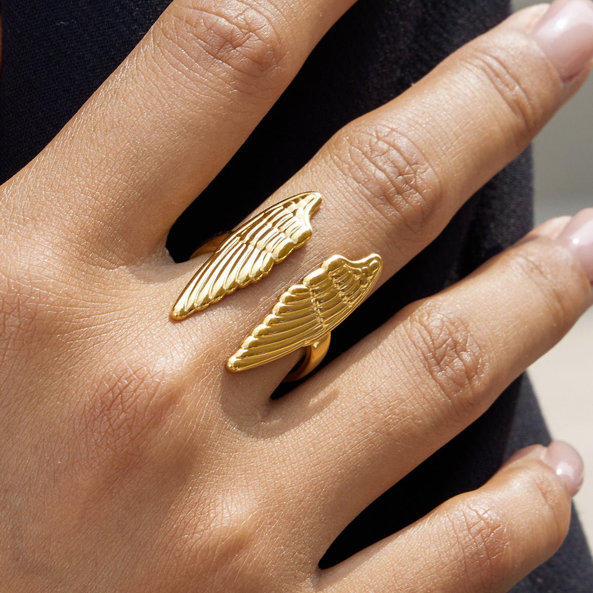 Plumes d’Ange Ring - 18k Gold Plated Jewelry Switzerland