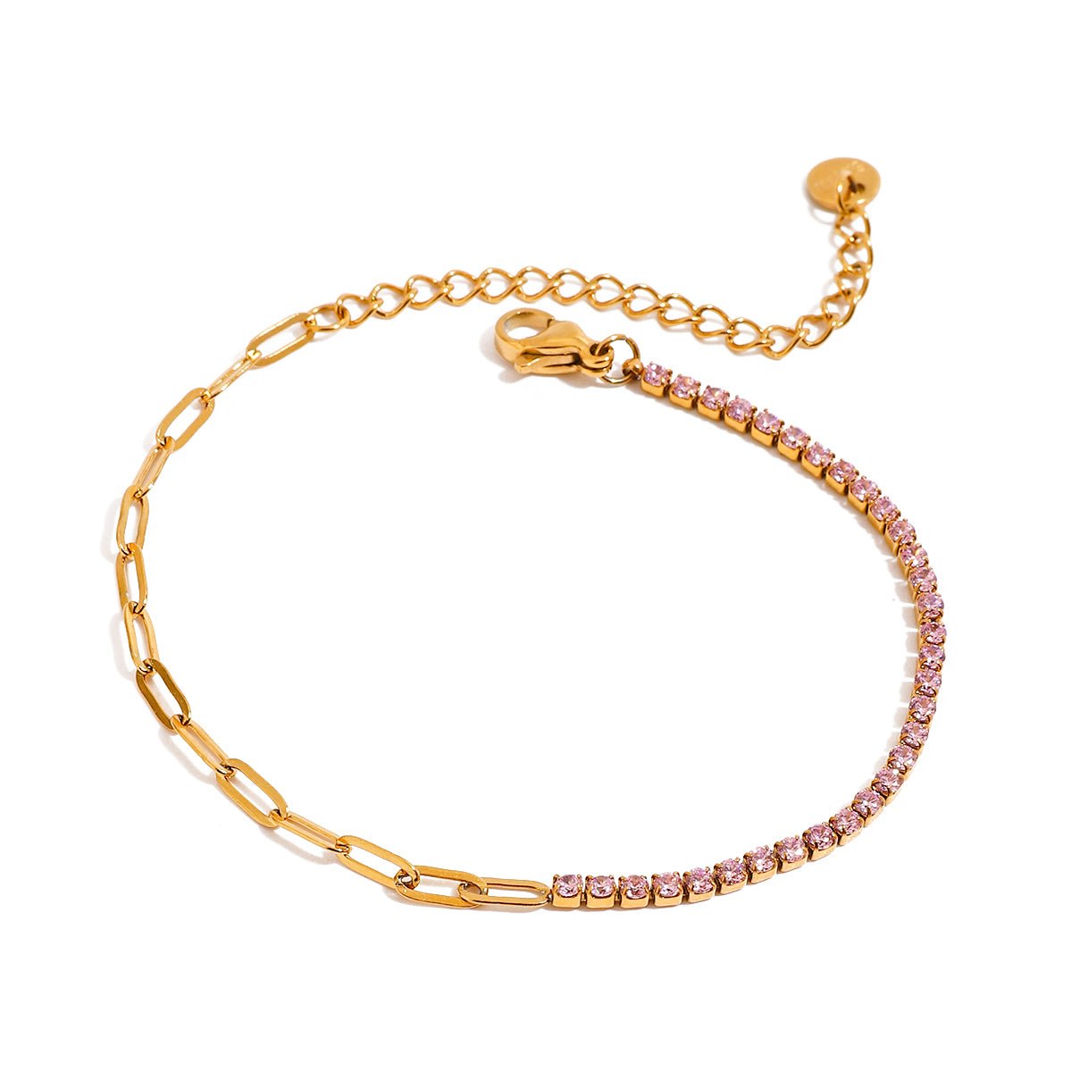 Rivière Rosée Bracelet - 18k Gold Plated Jewelry Switzerland