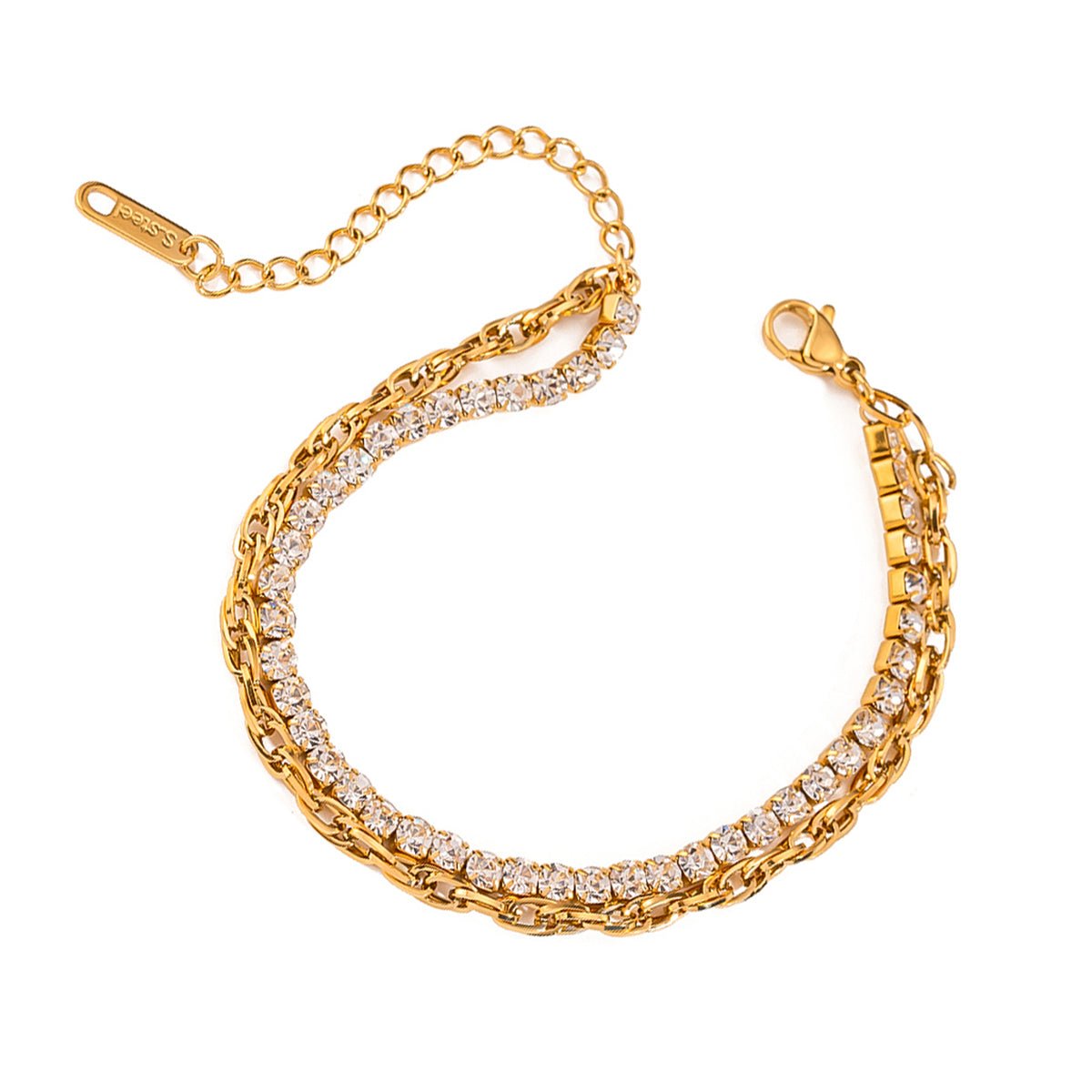 Rivière Triple Éclat Bracelet - 18k Gold Plated Jewelry Switzerland
