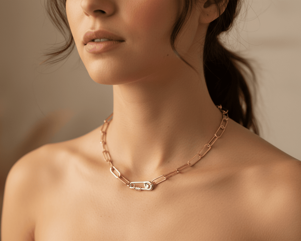 Secret Épinglé Necklace - 18k Gold Plated Jewelry Switzerland