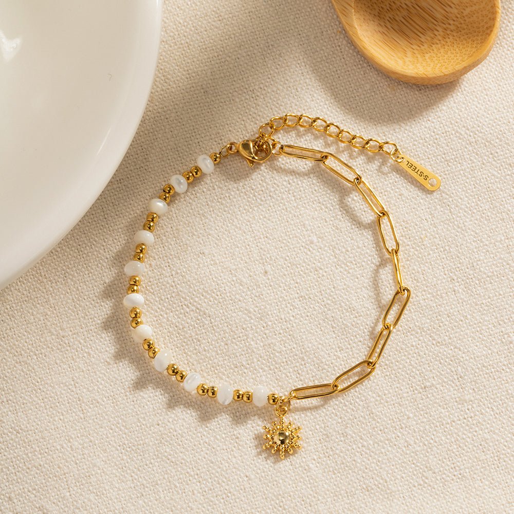 Soleil Nacrée Bracelet - 18k Gold Plated Jewelry Switzerland