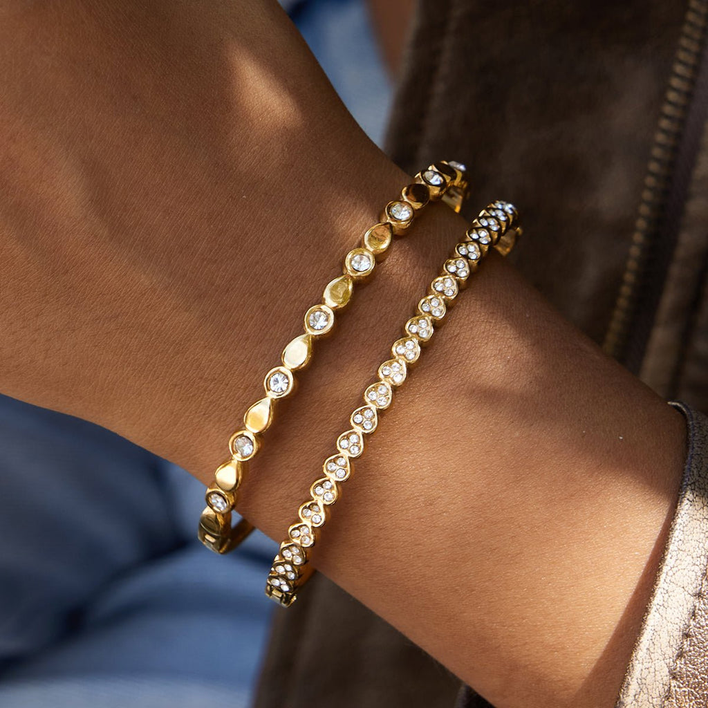 Trèfle Étoilé Bangle - 18k Gold Plated Jewelry Switzerland