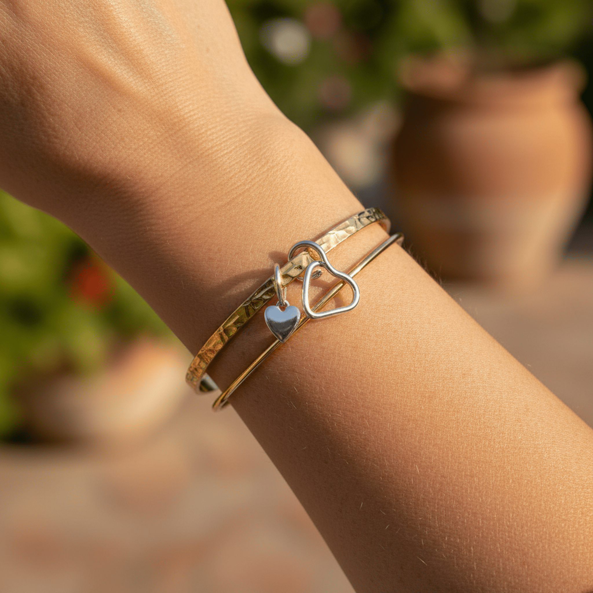 Trio Coeur Battant Bracelet - 18k Gold Plated Jewelry Switzerland