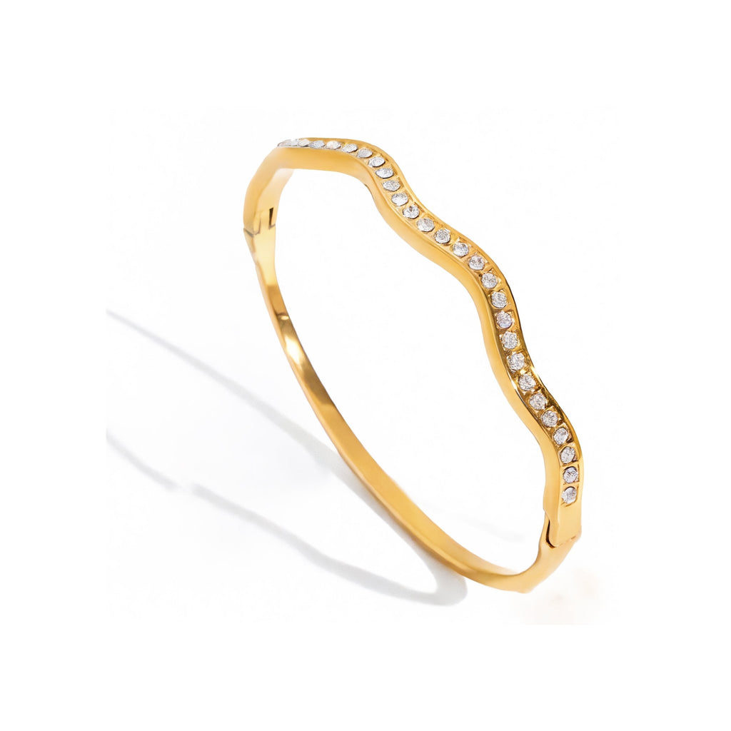 Vague Étoilée Bangle - 18k Gold Plated Jewelry Switzerland